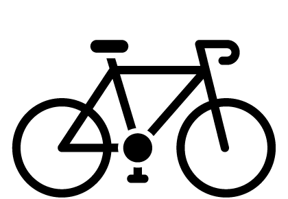 Schwarzes Icon von Rennrad mit geradem Oberrohr