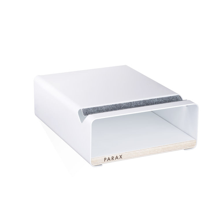 Fahrrad Wandhalterung S-RACK in weiß mit weißem Einlegebrett