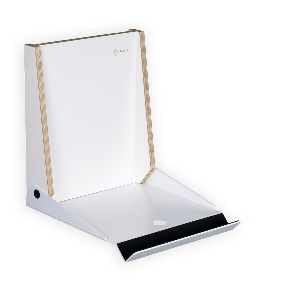 Fahrradwandhalterung L-RACK in weiß aus Holz und Stahl